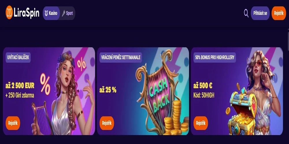 LiraSpin Casino – online kasino pro české hráče